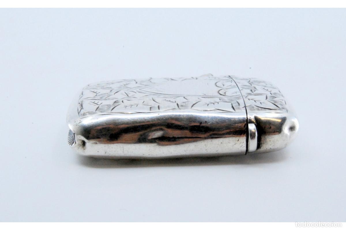 Antig&uuml;edades: Caja de cerillas de plata - Foto 2