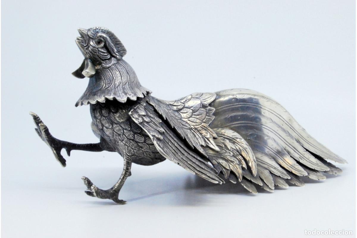 Antig&uuml;edades: Gallo plateado - Foto 2