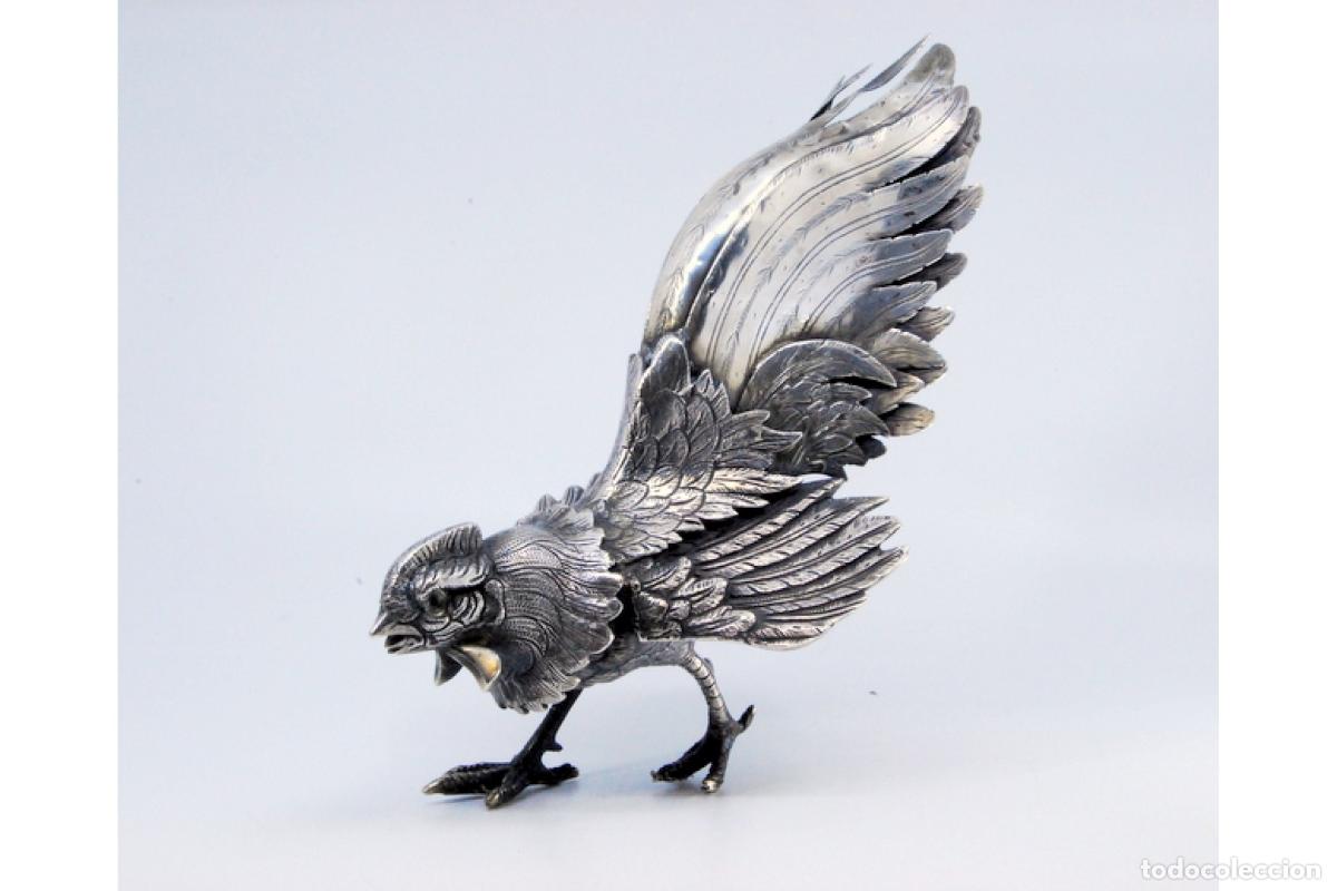 Antig&uuml;edades: Gallo plateado - Foto 4