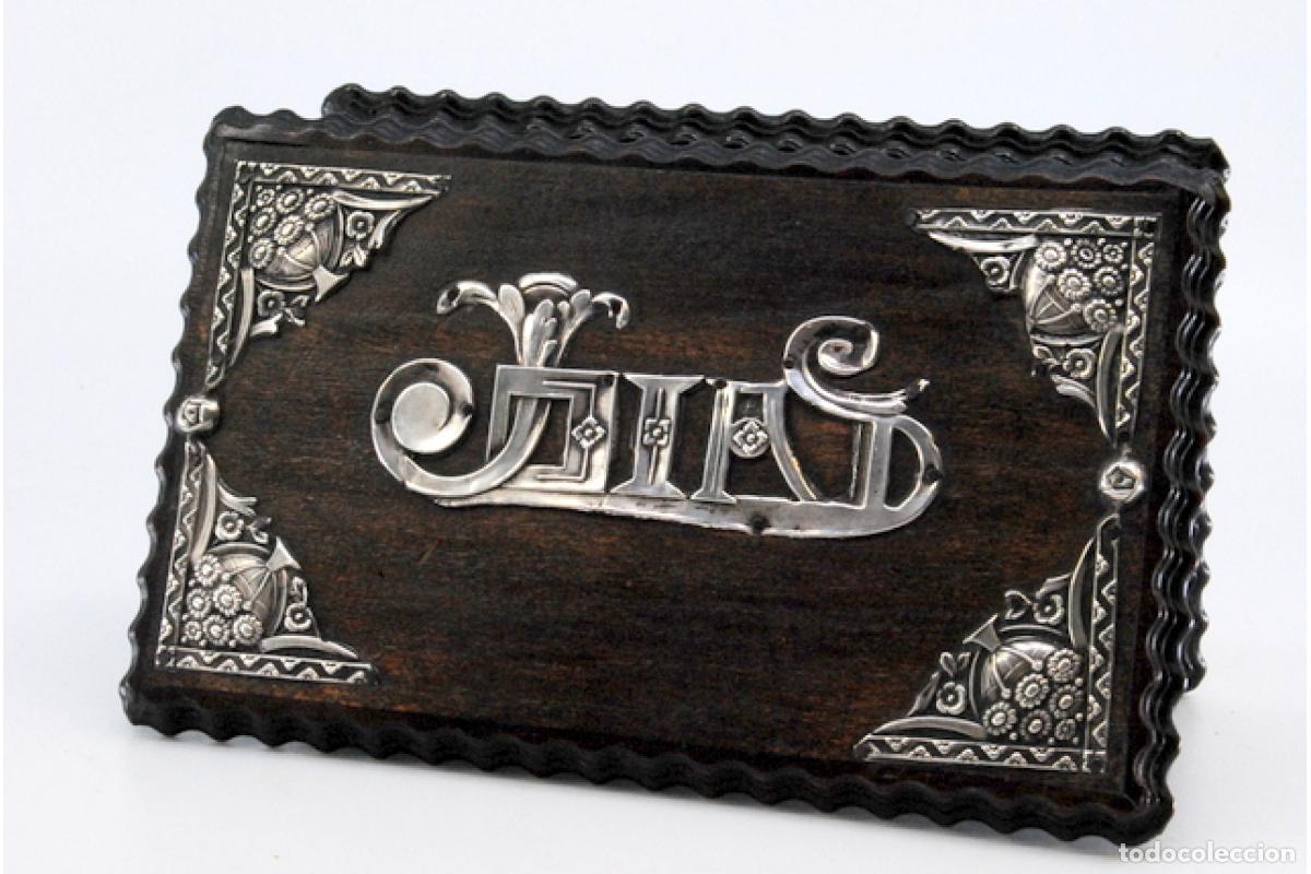 Antig&uuml;edades: Joyero, fabricado en madera y plata. - Foto 2