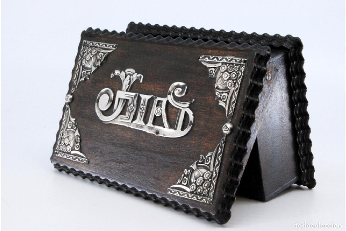 Antig&uuml;edades: Joyero, fabricado en madera y plata. - Foto 6