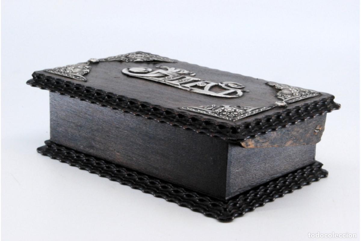 Antig&uuml;edades: Joyero, fabricado en madera y plata. - Foto 8