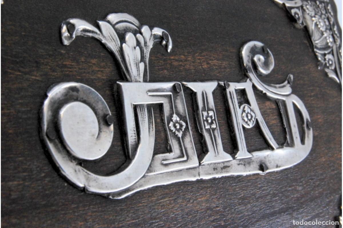 Antig&uuml;edades: Joyero, fabricado en madera y plata. - Foto 10