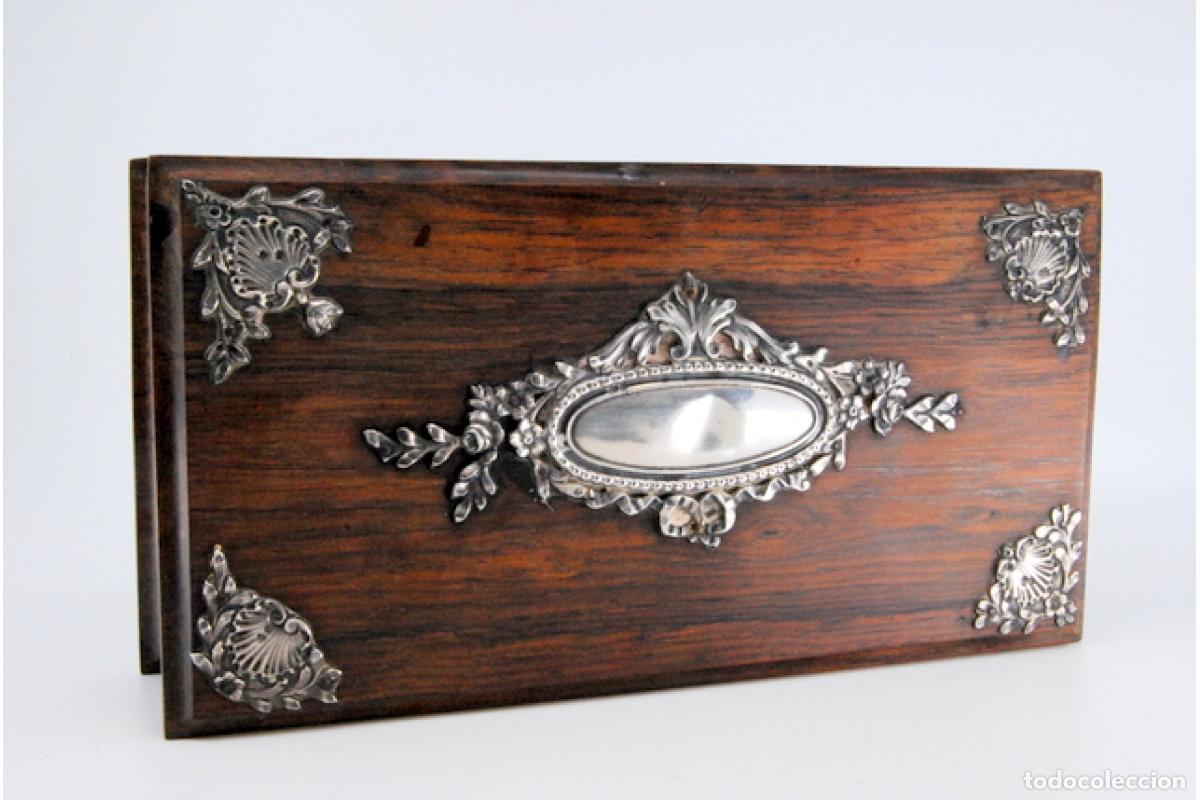 Antig&uuml;edades: Joyero, fabricado en madera y plata. - Foto 7