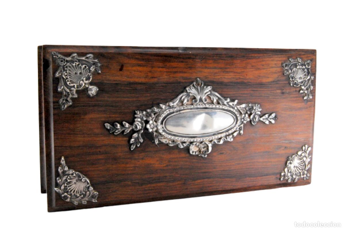 Antig&uuml;edades: Joyero, fabricado en madera y plata. - Foto 1