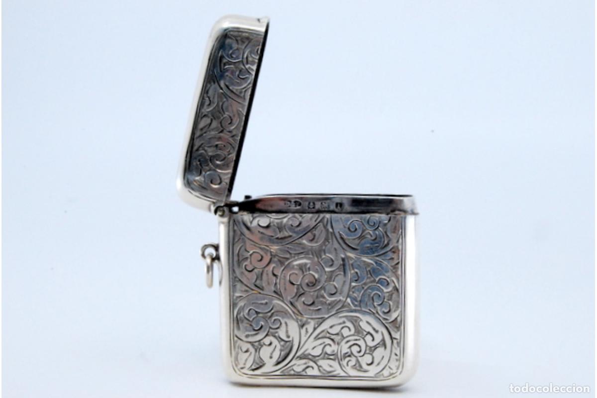 Antig&uuml;edades: Caja de cerillas de plata - Foto 4