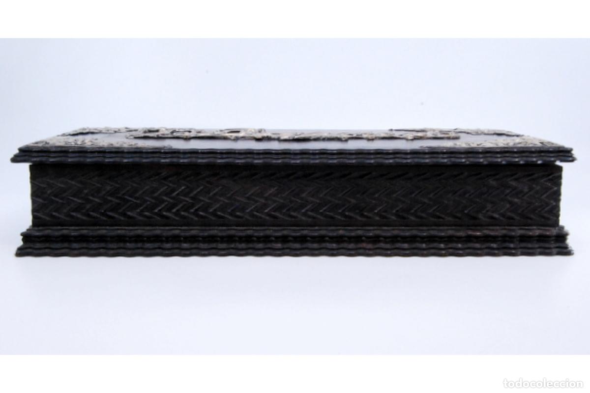 Antig&uuml;edades: Joyero, fabricado en madera y plata. - Foto 8