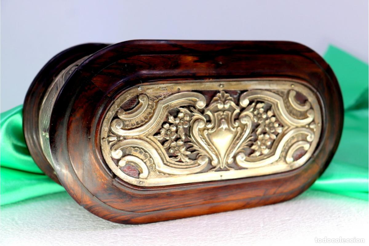 Antig&uuml;edades: Joyero, fabricado en madera y plata. - Foto 3