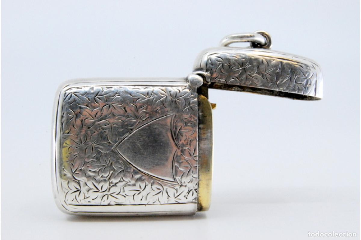 Antig&uuml;edades: Caja de cerillas de plata - Foto 3
