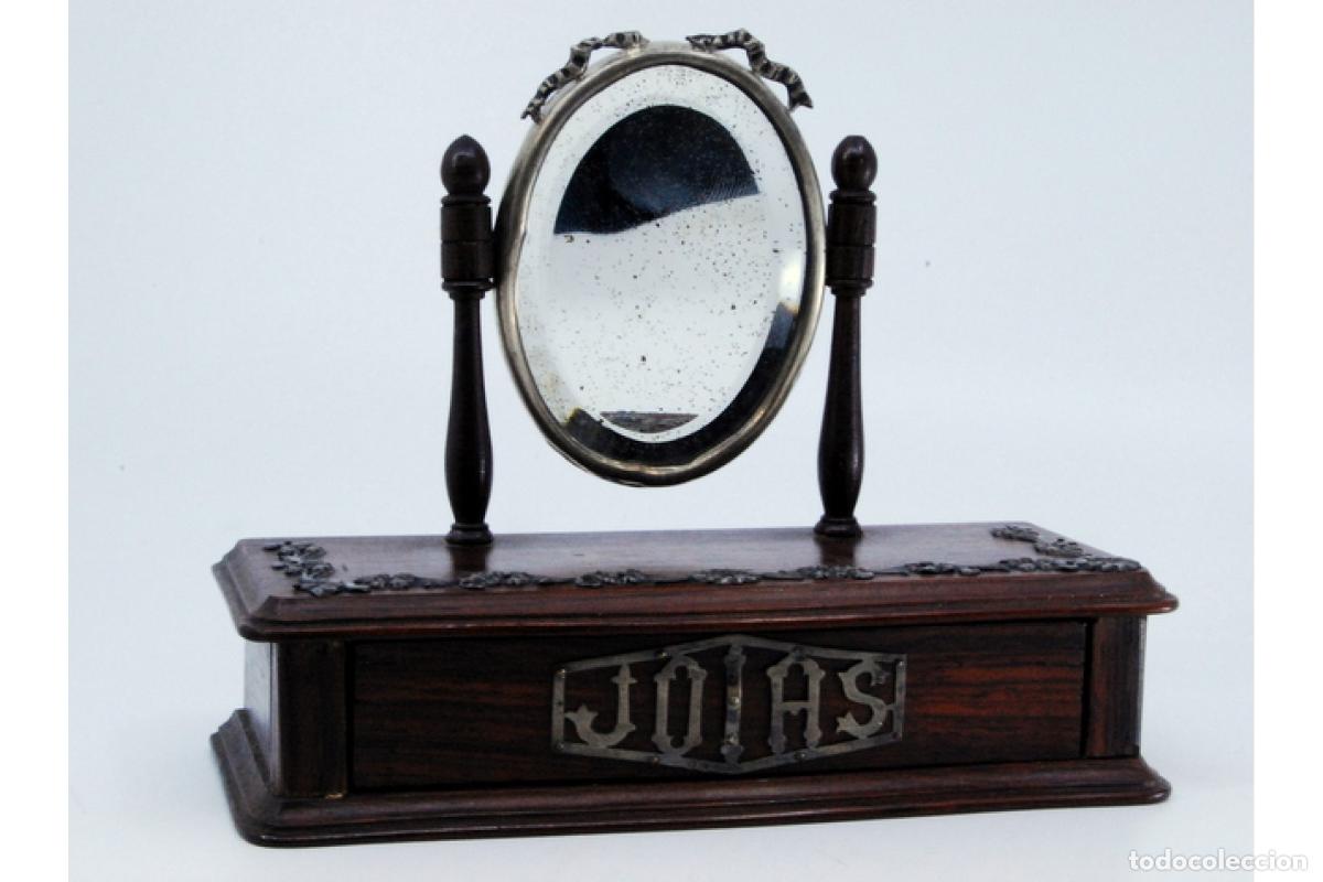Antig&uuml;edades: Joyero, fabricado en madera y plata. - Foto 2
