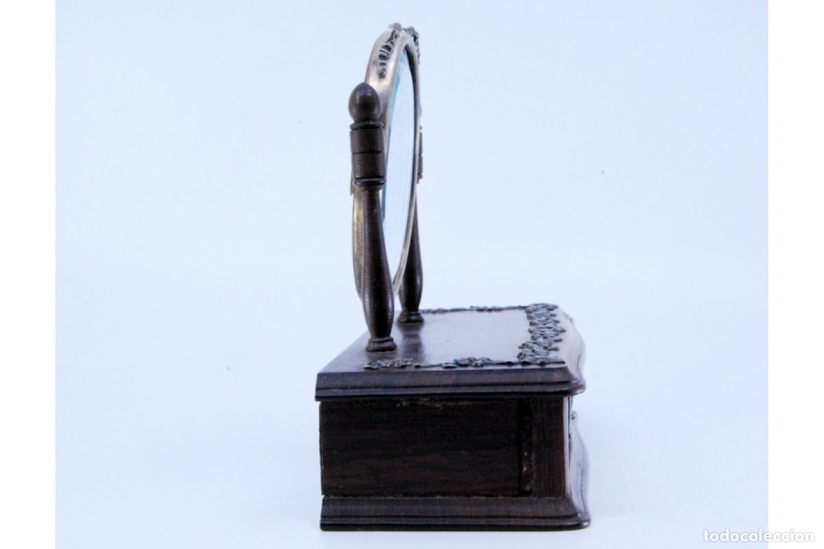 Antig&uuml;edades: Joyero, fabricado en madera y plata. - Foto 8
