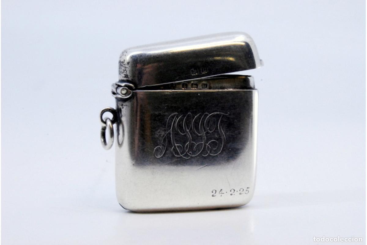 Antig&uuml;edades: Caja de cerillas de plata - Foto 3