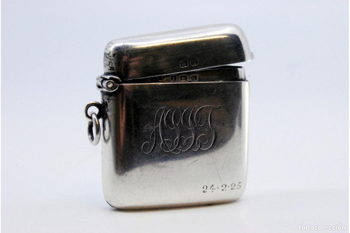 Antig&uuml;edades: Caja de cerillas de plata - Foto 4