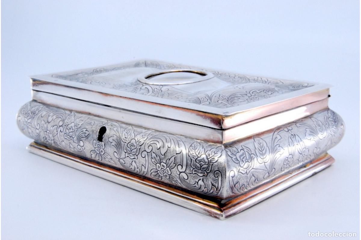 Antig&uuml;edades: Caja de joyer&iacute;a de plata - Foto 10