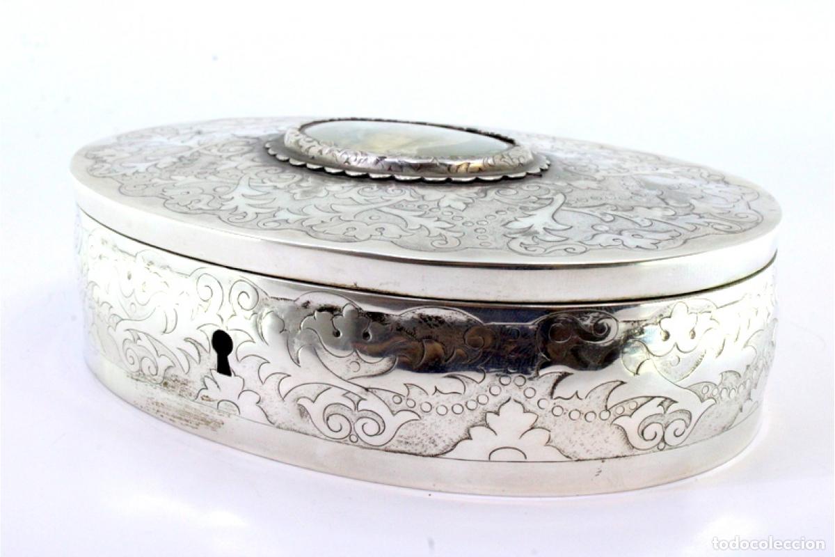 Antig&uuml;edades: Caja de joyer&iacute;a de plata - Foto 5