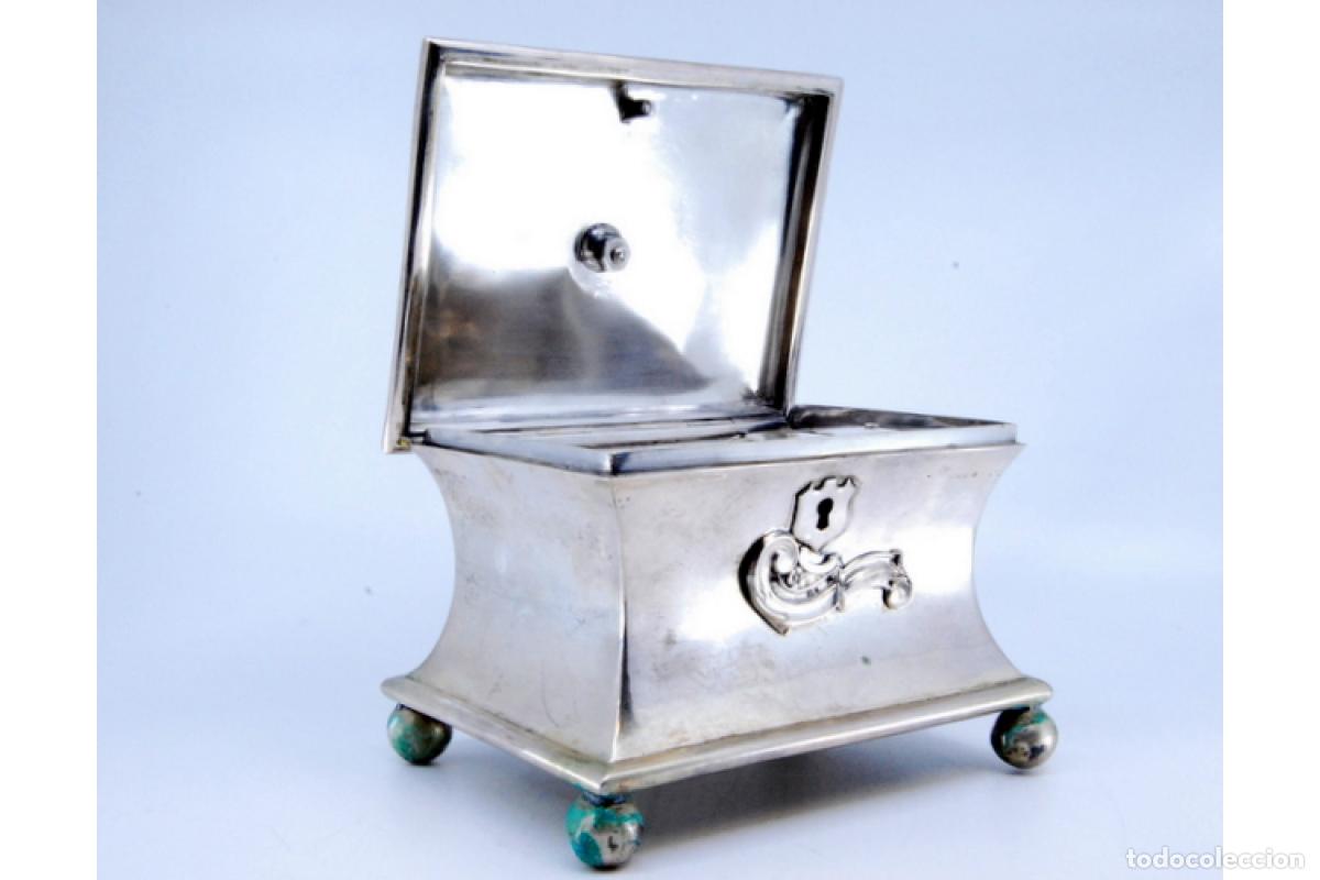 Antig&uuml;edades: Caja de joyer&iacute;a de plata - Foto 4