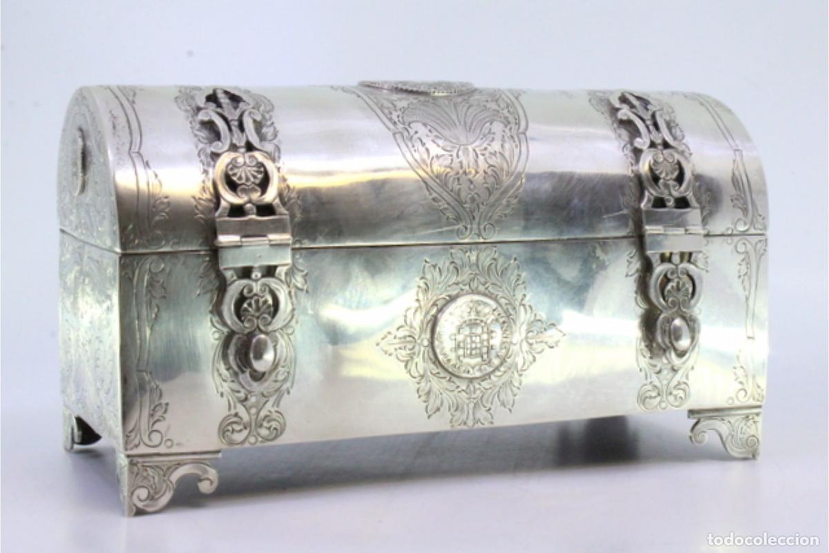 Antig&uuml;edades: Caja de joyer&iacute;a de plata - Foto 8