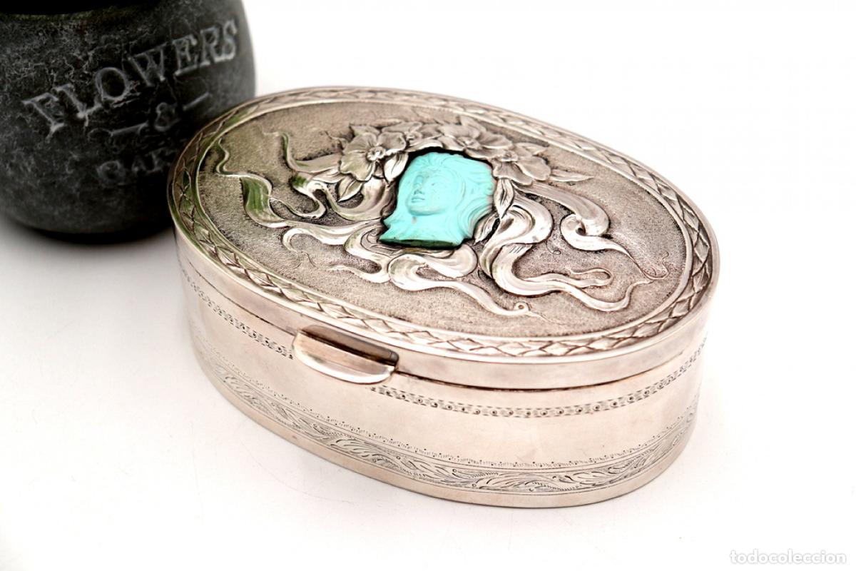 Antig&uuml;edades: Caja de joyer&iacute;a de plata - Foto 2
