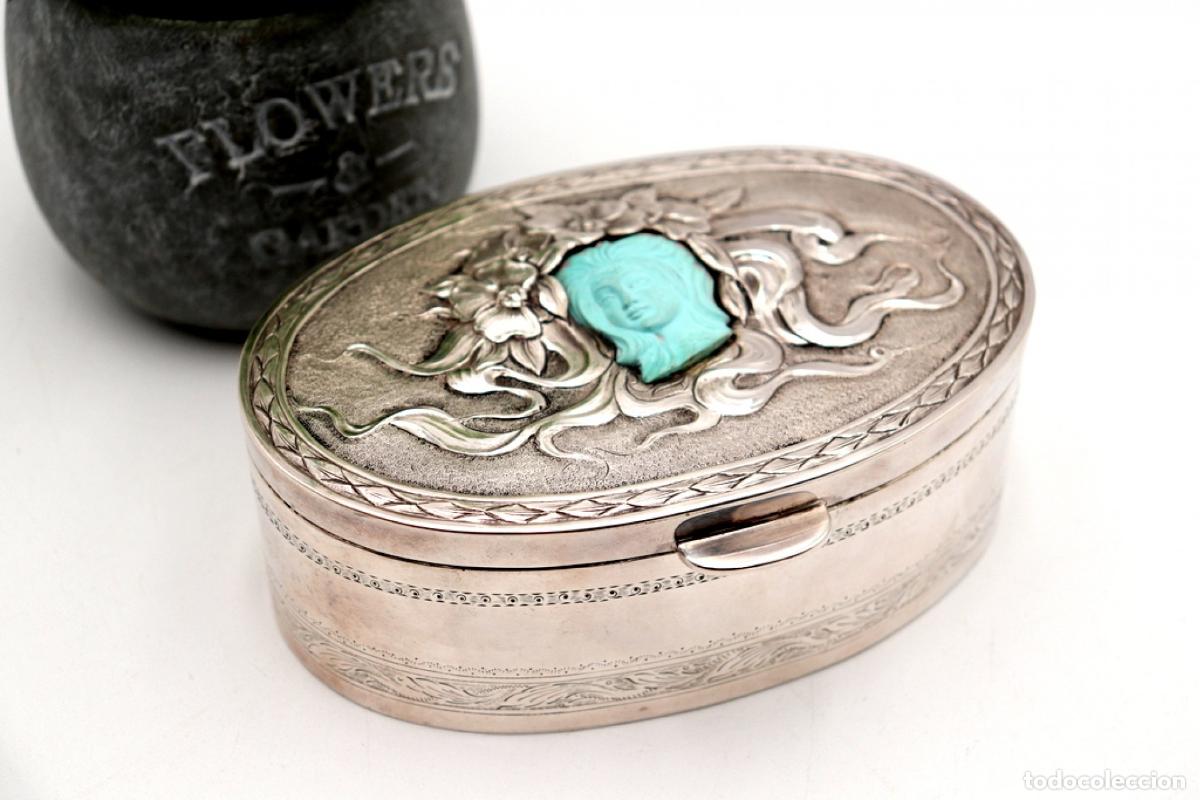 Antig&uuml;edades: Caja de joyer&iacute;a de plata - Foto 4