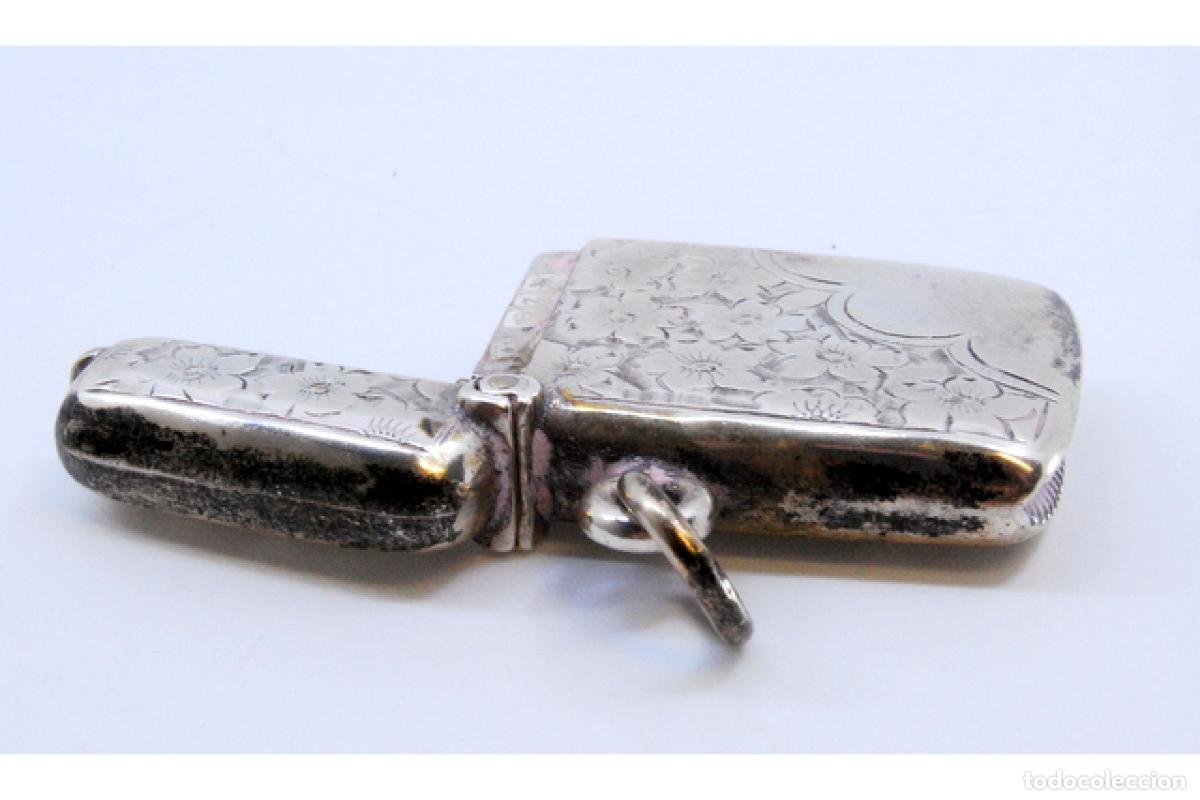 Antig&uuml;edades: Caja de cerillas de plata - Foto 6