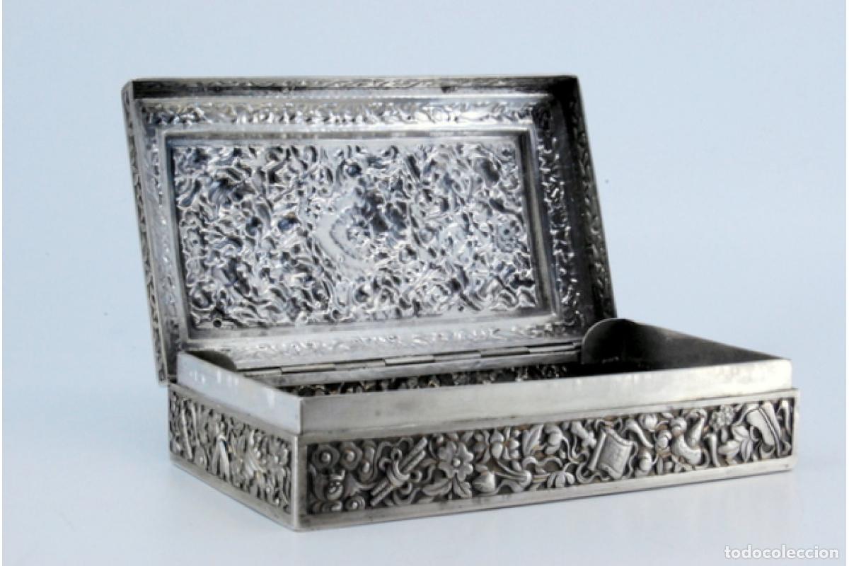Antig&uuml;edades: Caja de joyer&iacute;a de plata - Foto 4