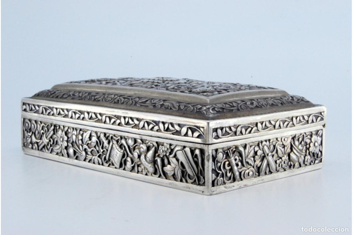 Antig&uuml;edades: Caja de joyer&iacute;a de plata - Foto 6