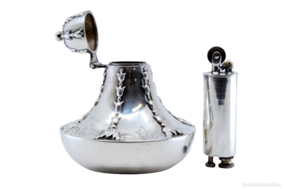 Antig&uuml;edades: Encendedor de plata - Foto 1