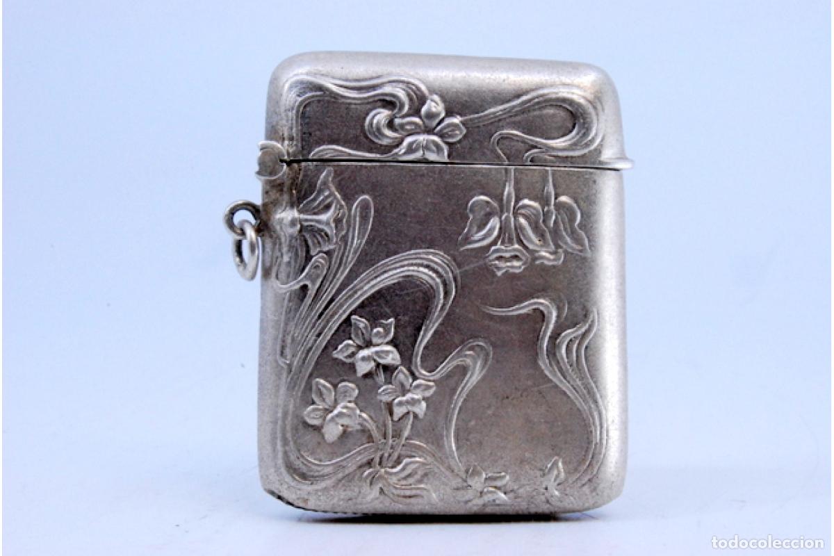 Antig&uuml;edades: Caja de cerillas de plata - Foto 2