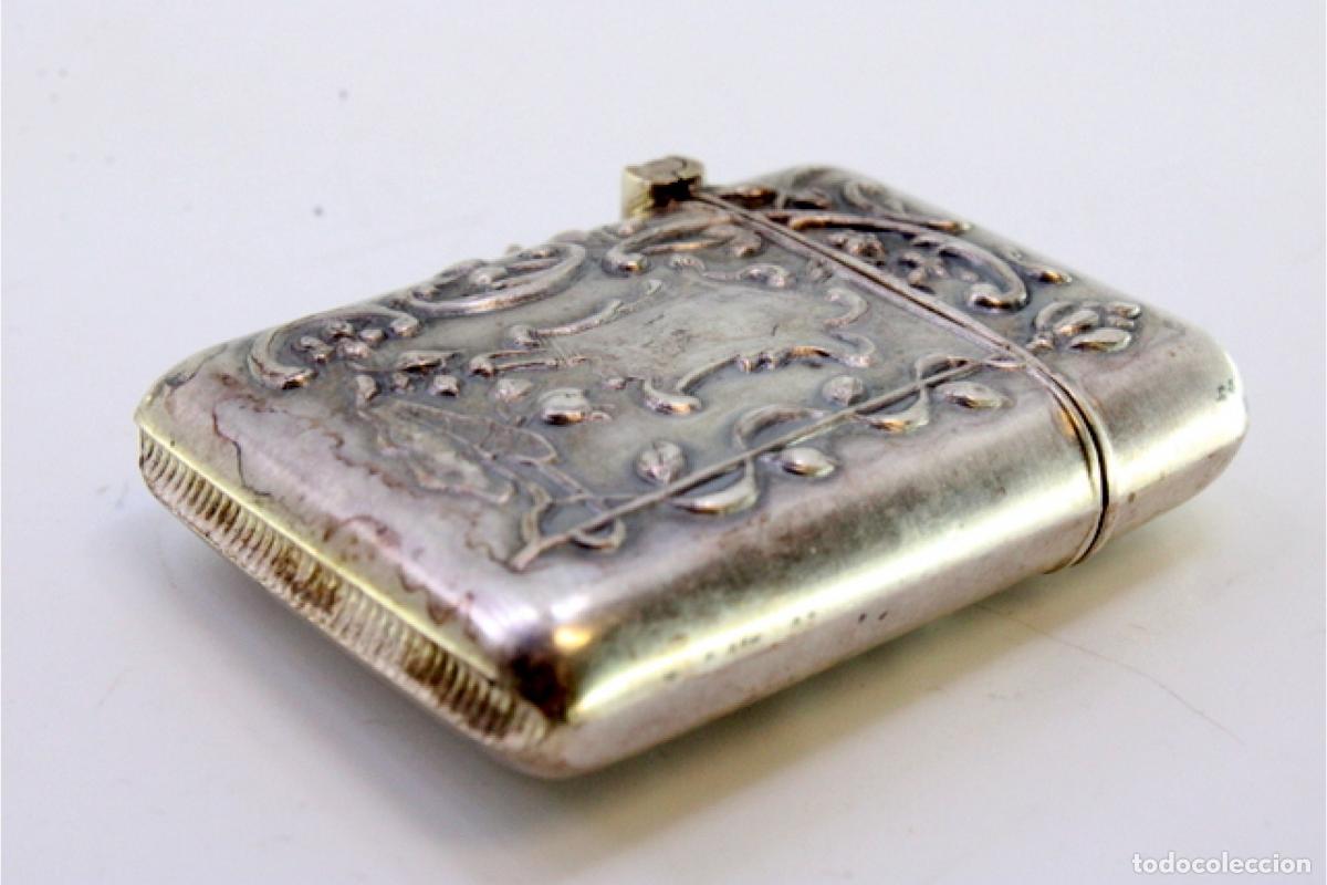 Antig&uuml;edades: Caja de cerillas de plata - Foto 3