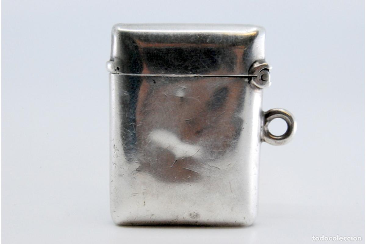 Antig&uuml;edades: Caja de cerillas de plata - Foto 3