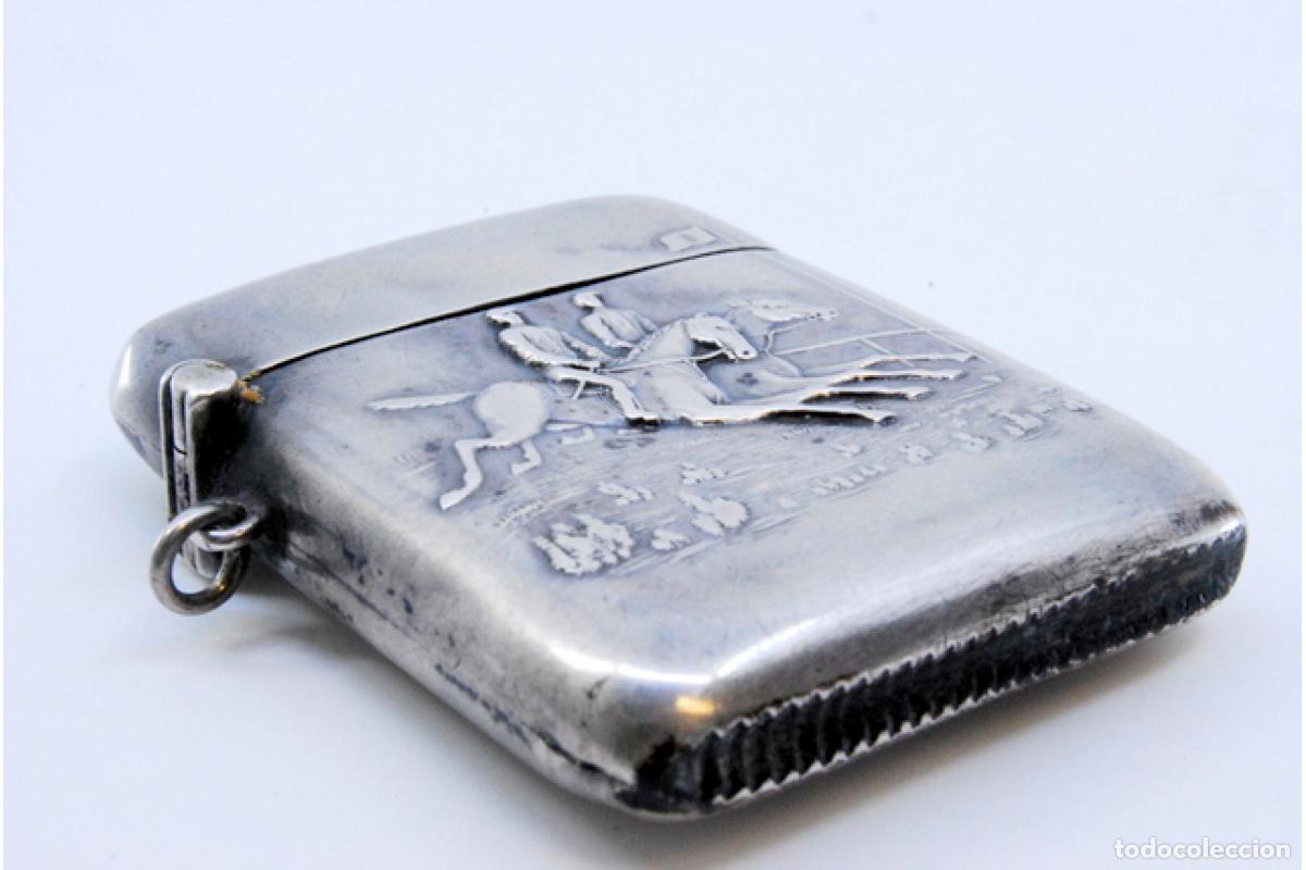 Antig&uuml;edades: Caja de cerillas de plata - Foto 2