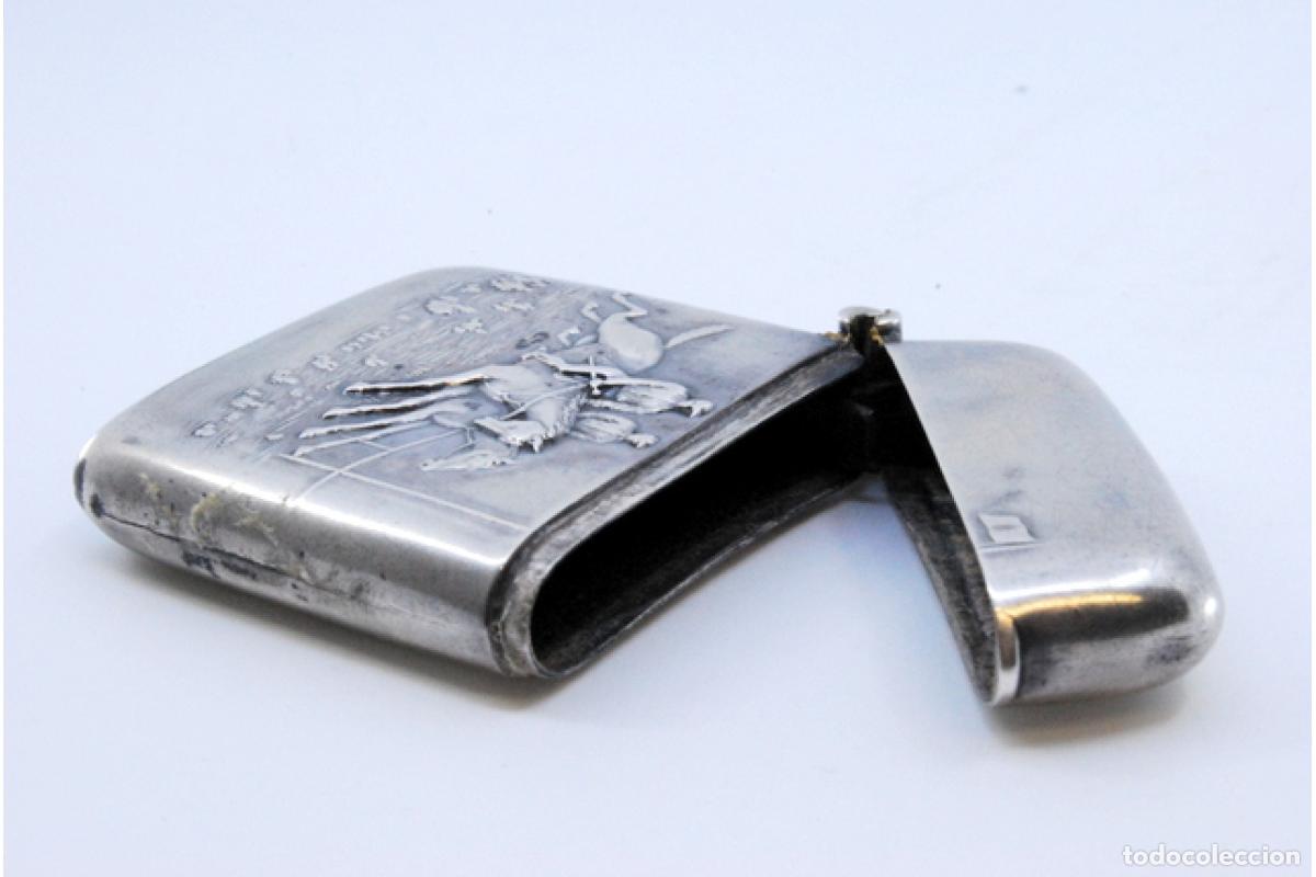 Antig&uuml;edades: Caja de cerillas de plata - Foto 3