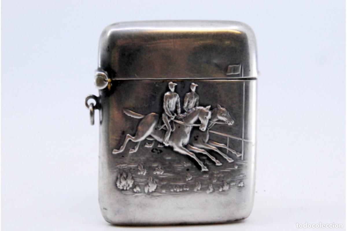 Antig&uuml;edades: Caja de cerillas de plata - Foto 9