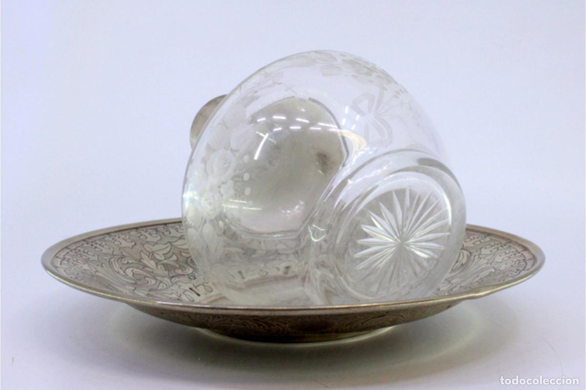 Antig&uuml;edades: Botella de noche, en cristal y plata. - Foto 10
