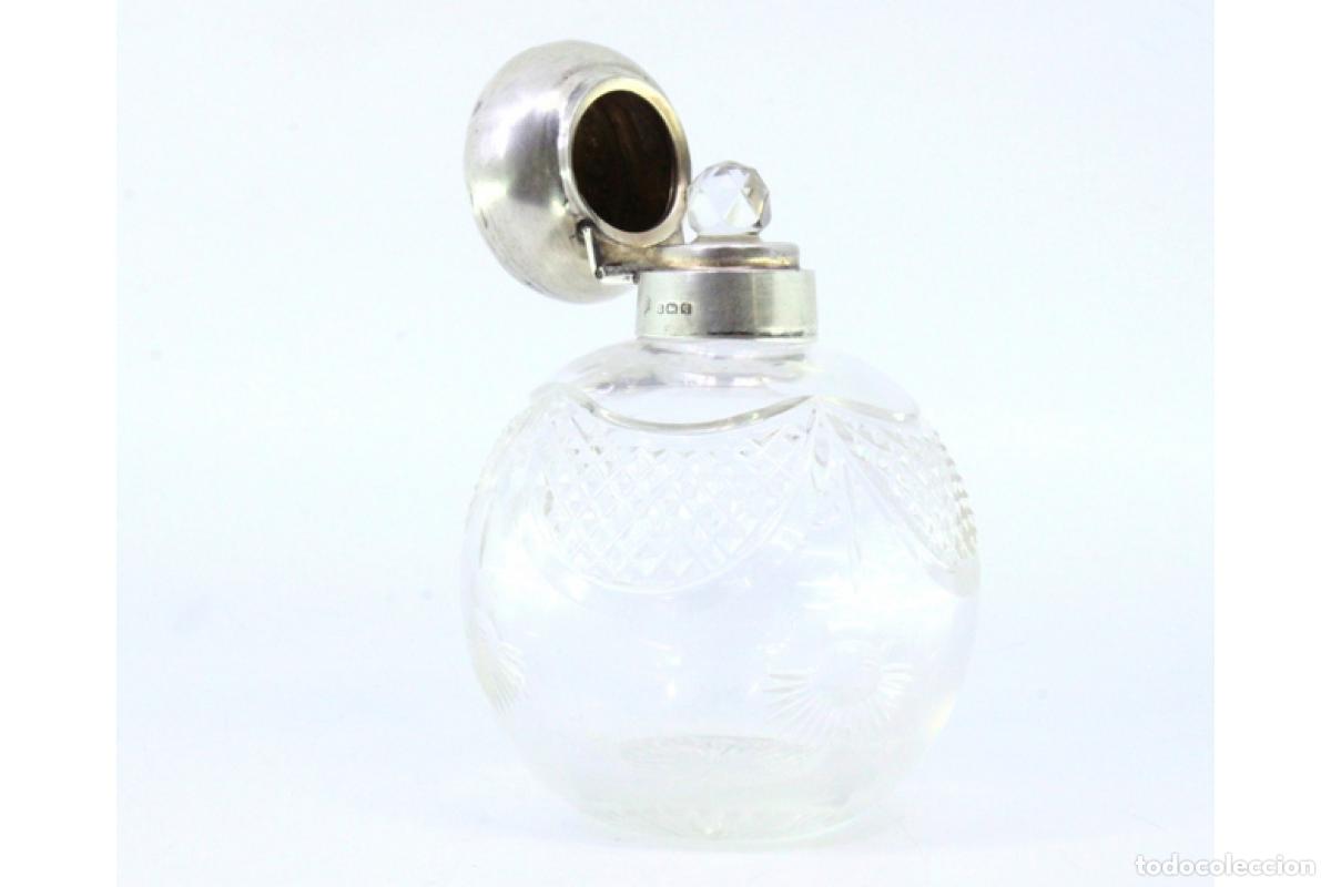 Antig&uuml;edades: Botella de cristal y plata - Foto 3