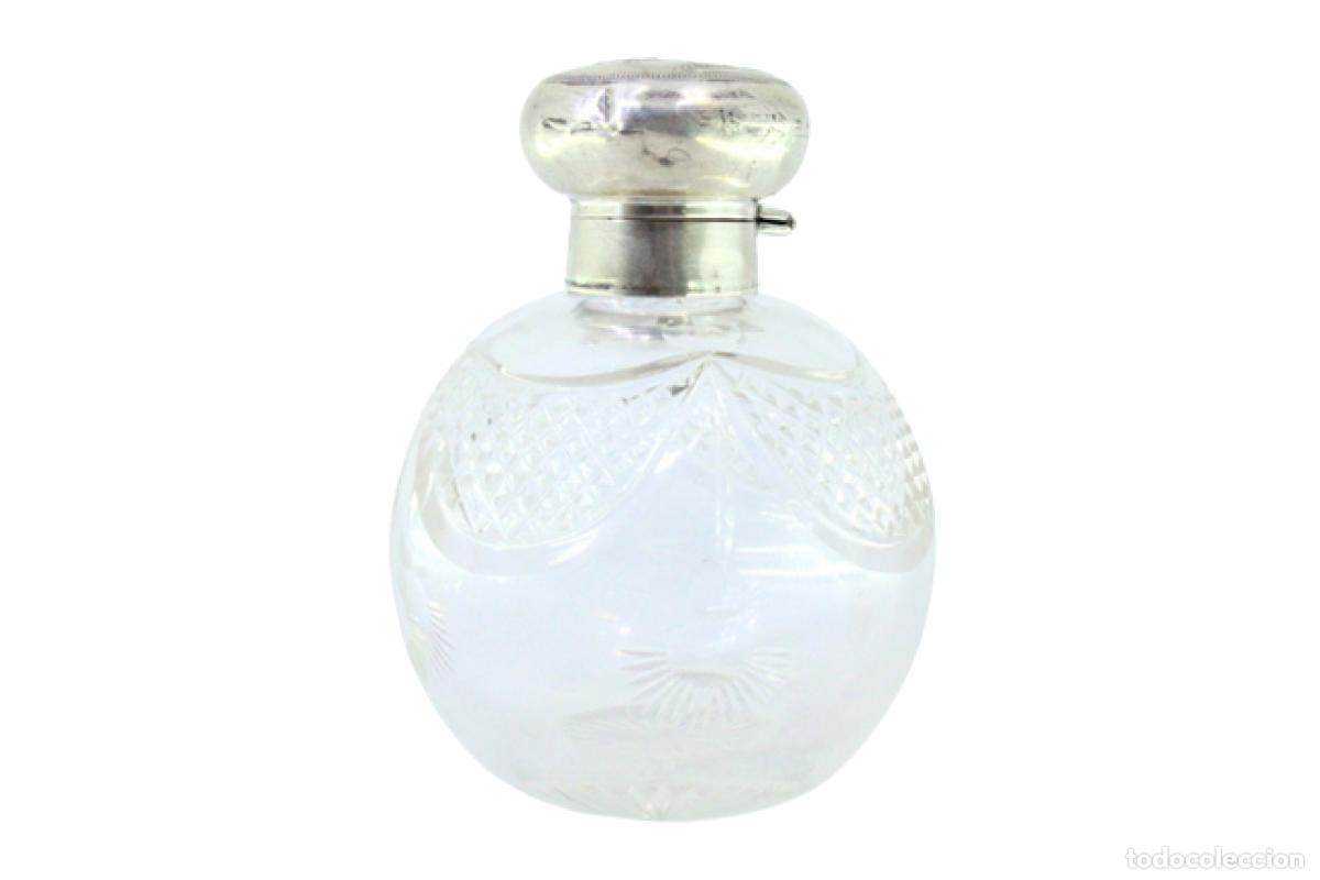 Antig&uuml;edades: Botella de cristal y plata - Foto 1
