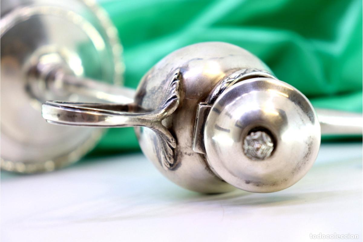 Antig&uuml;edades: L&aacute;mpara de plata - Foto 5