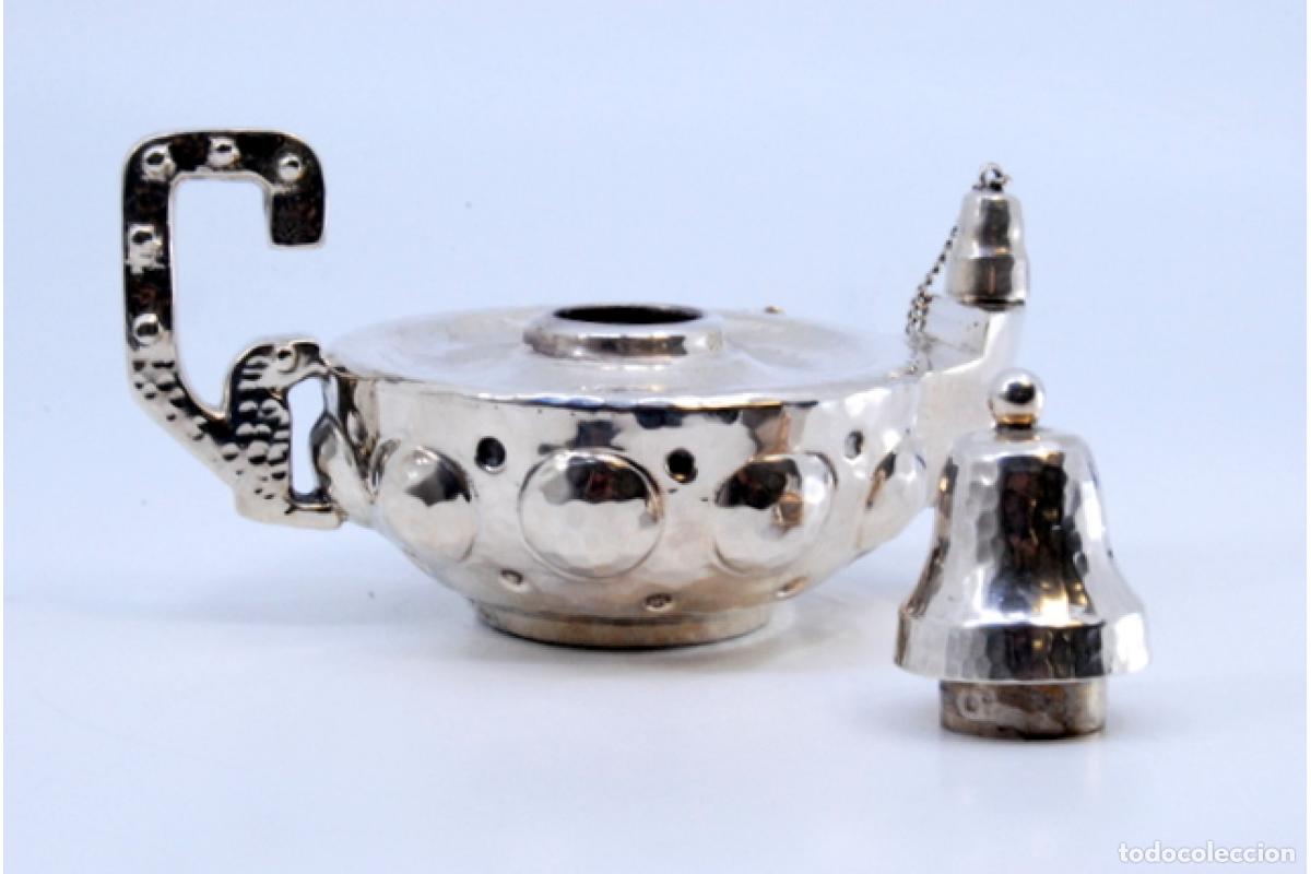 Antig&uuml;edades: L&aacute;mpara de plata - Foto 2