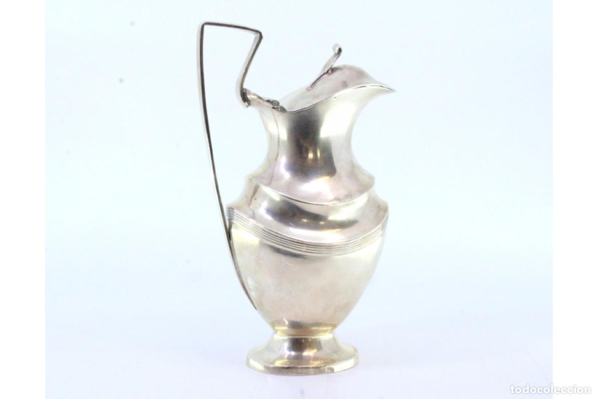 Antig&uuml;edades: jarra de leche de plata - Foto 3