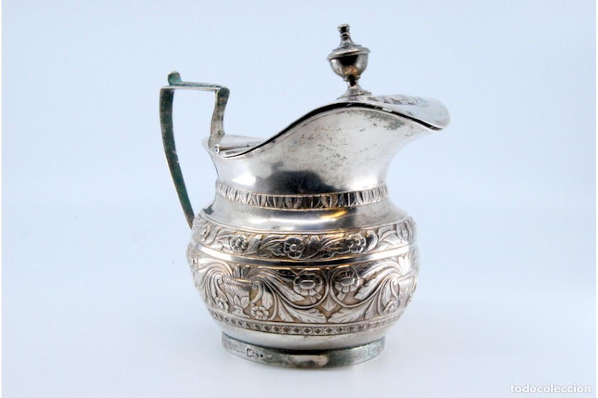 Antig&uuml;edades: jarra de leche de plata - Foto 9