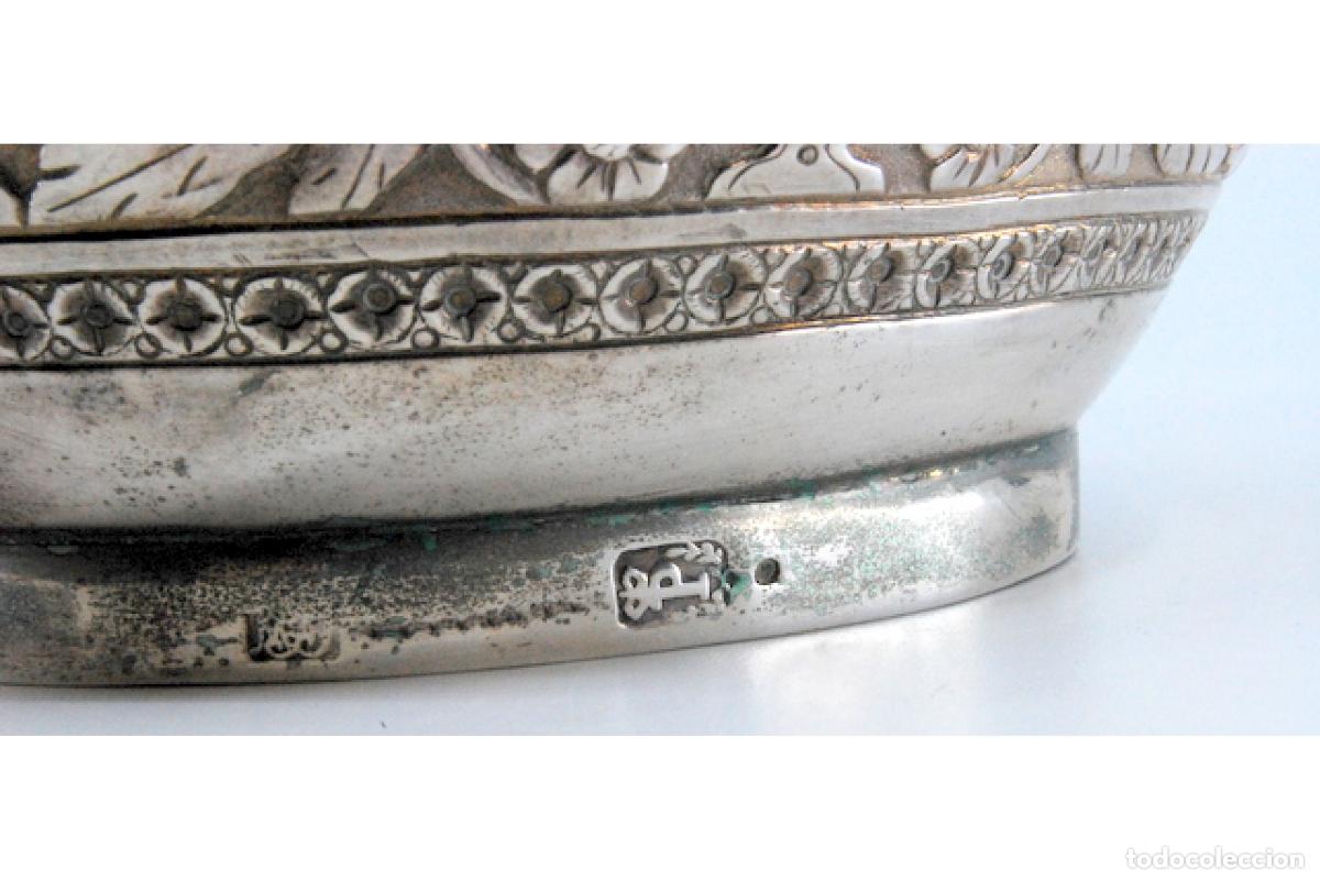 Antig&uuml;edades: jarra de leche de plata - Foto 11