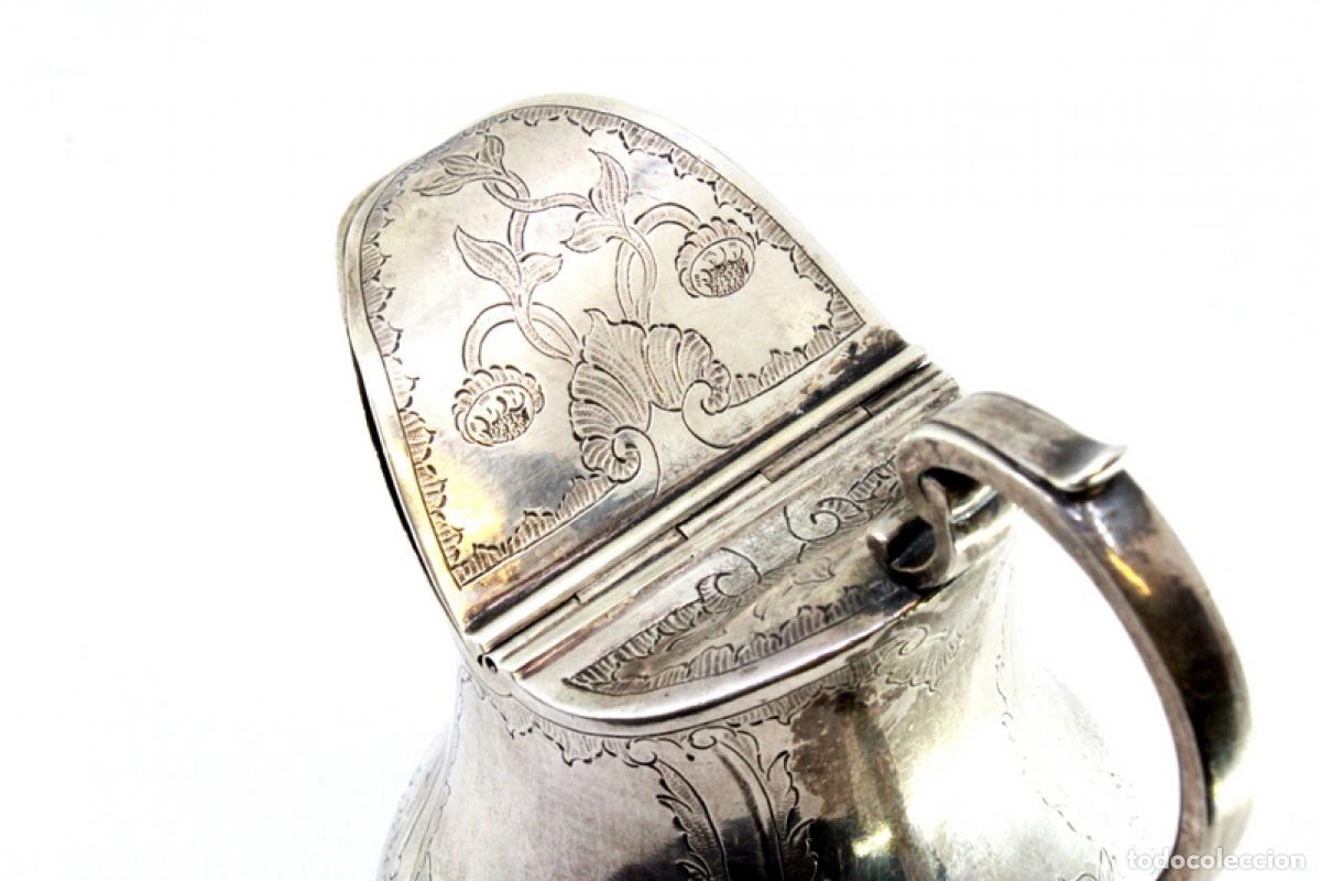 Antig&uuml;edades: jarra de leche de plata - Foto 6