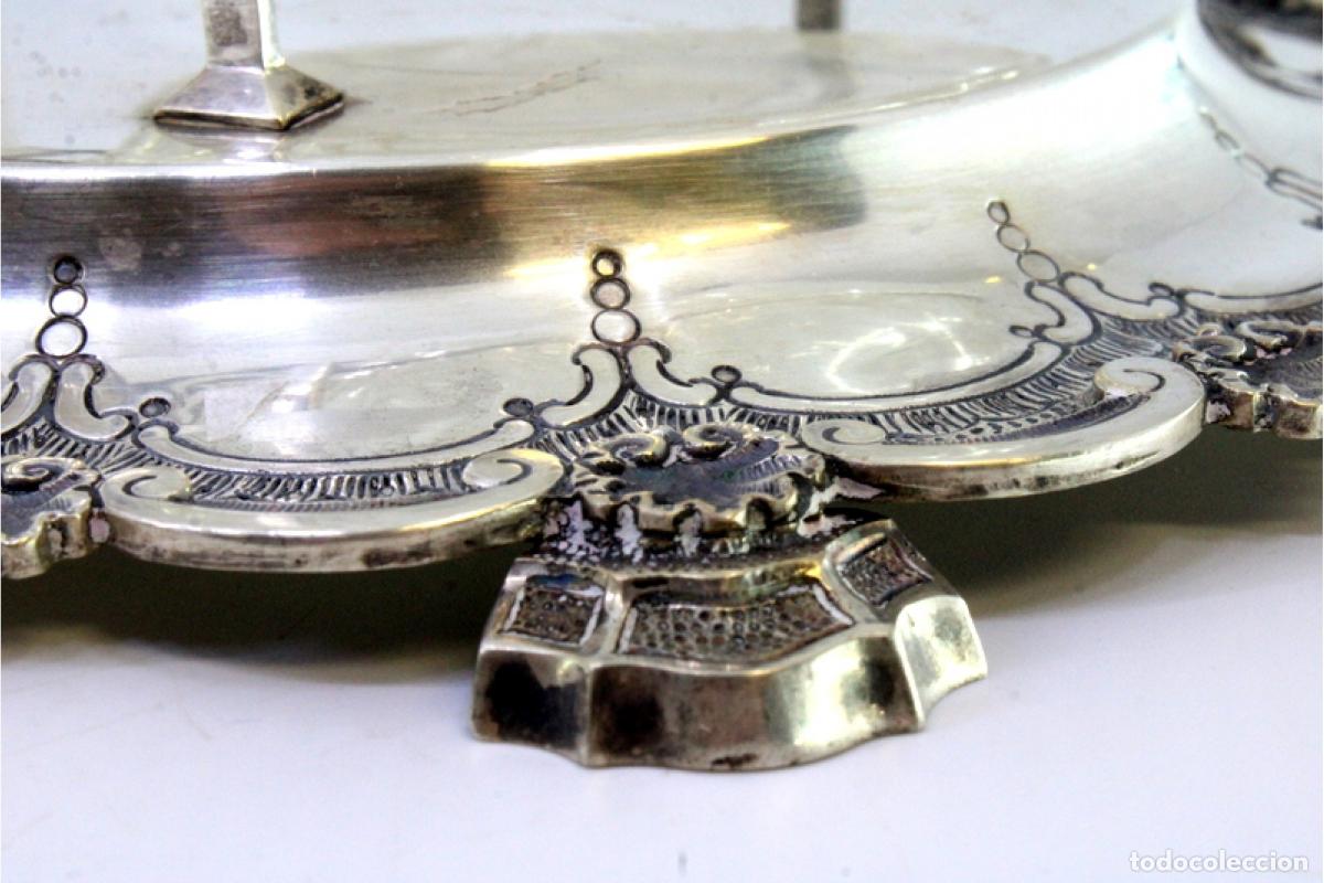 Antig&uuml;edades: Juego de vinagreras de plata - Foto 6