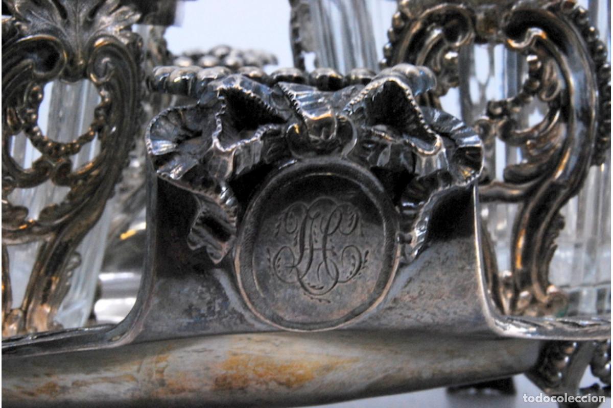 Antig&uuml;edades: Juego de vinagreras de plata - Foto 7