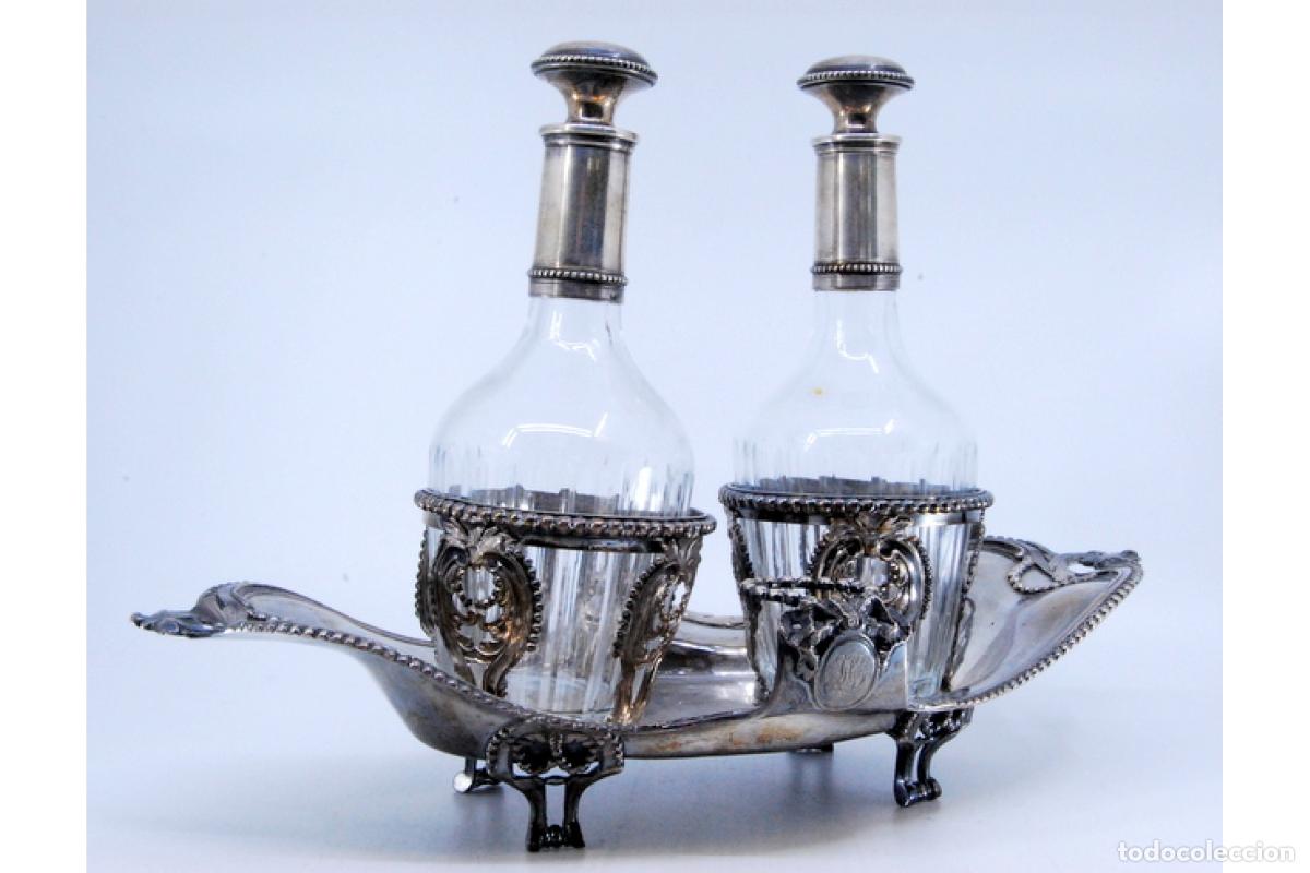 Antig&uuml;edades: Juego de vinagreras de plata - Foto 9