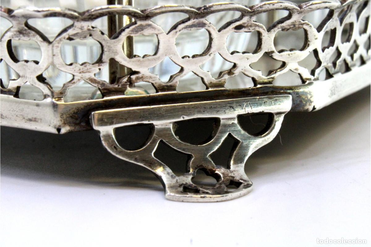 Antig&uuml;edades: Juego de vinagreras de plata - Foto 7