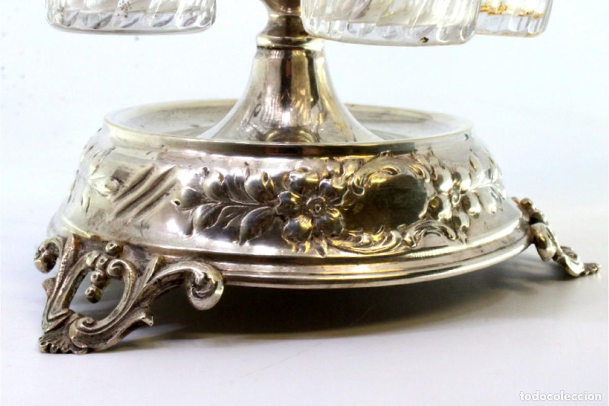Antig&uuml;edades: Juego de vinagreras de plata - Foto 4