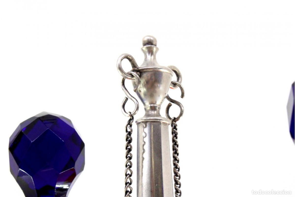 Antig&uuml;edades: Juego de vinagreras de plata - Foto 5
