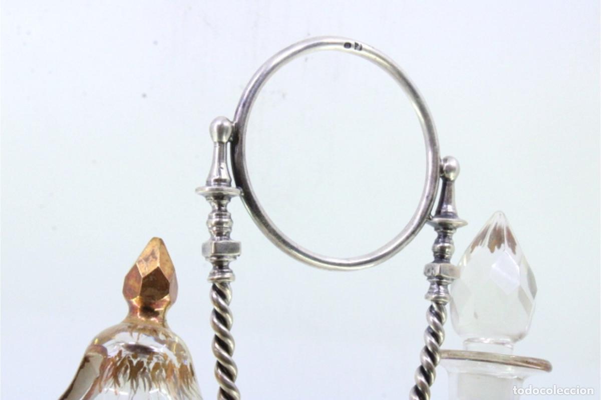 Antig&uuml;edades: Juego de vinagreras de plata - Foto 5