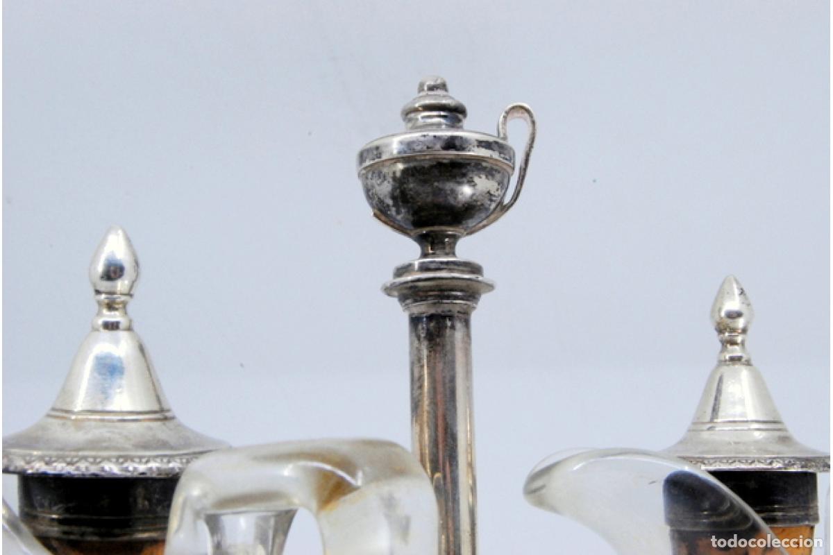 Antig&uuml;edades: Juego de vinagreras de plata - Foto 9